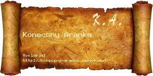 Konecsny Aranka névjegykártya